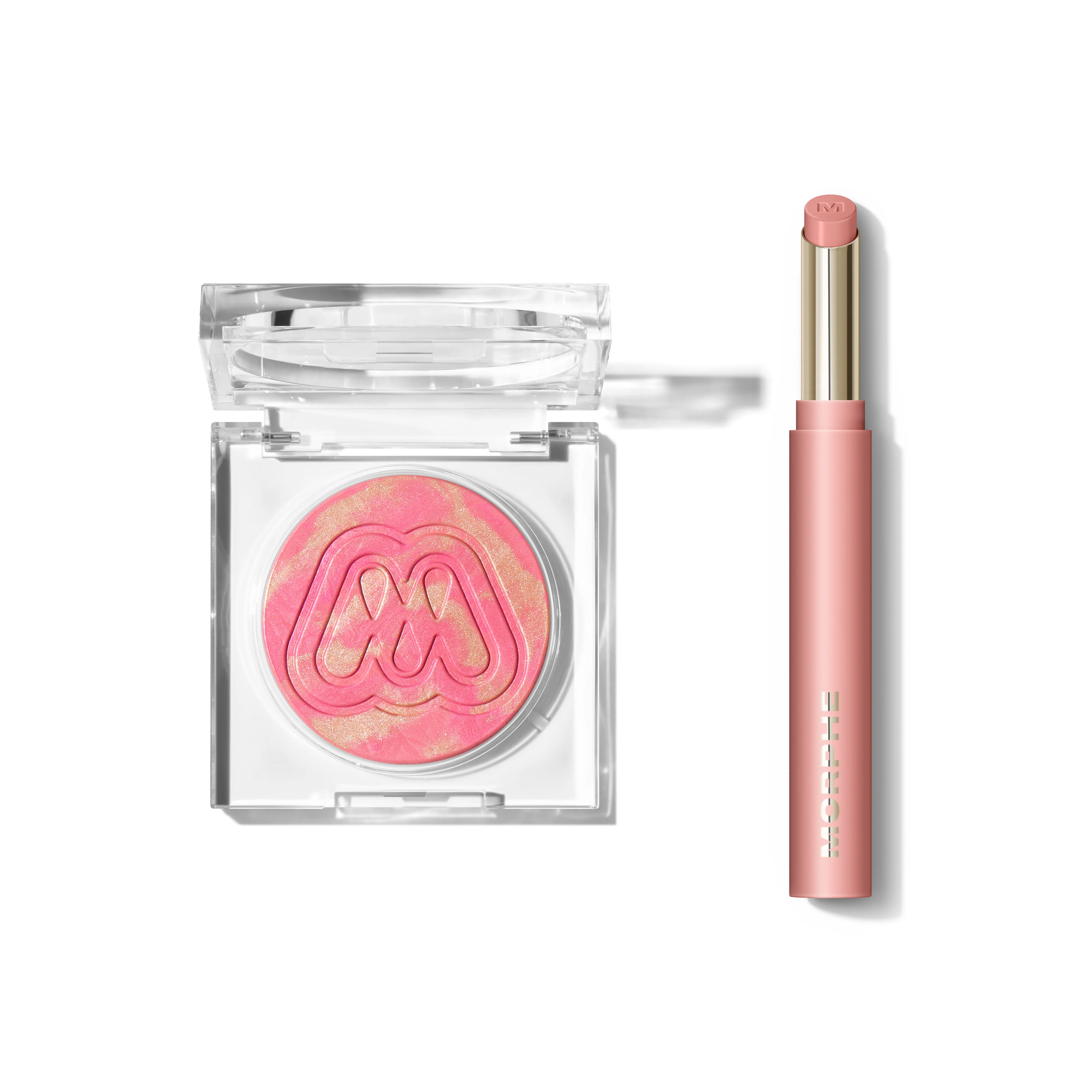 Pink Cloudlight Soft Glow Diffused Blush & Lip Filter Hydroplump Soft Matte Lipstick Bundle